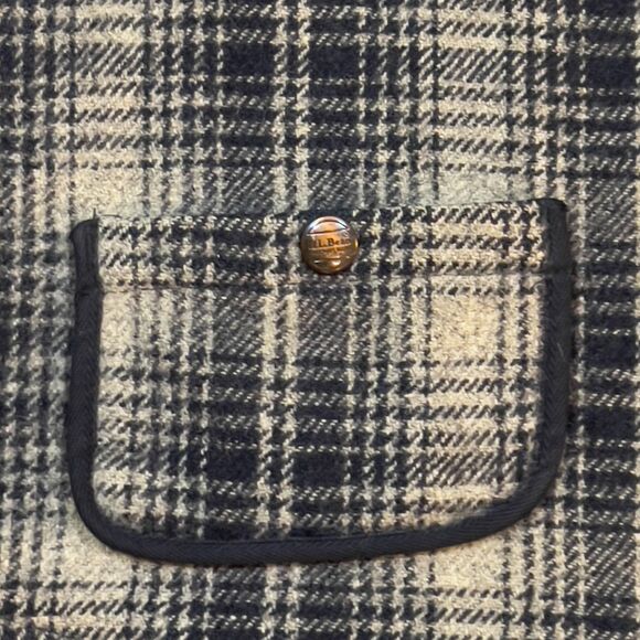 Vintage 80s/90s L.L. Bean Wool Blend Plaid Full Zip Vest 4 Pockets Made USA XL - Picture 2 of 6
